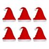 Red White Velvet Classic Fur Merry Christmas Caps Santa Claus Xmas Hats for Kids Babies Adults