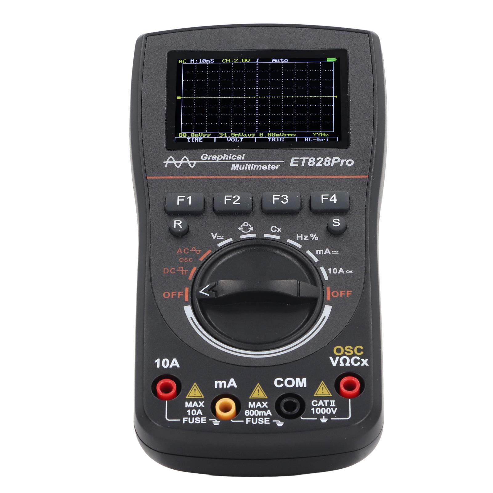 

Oscilloscope Multimeter 2 in 1 50Msps 2.4 Inch Color Display 6000 Counts 10Mhz Handheld