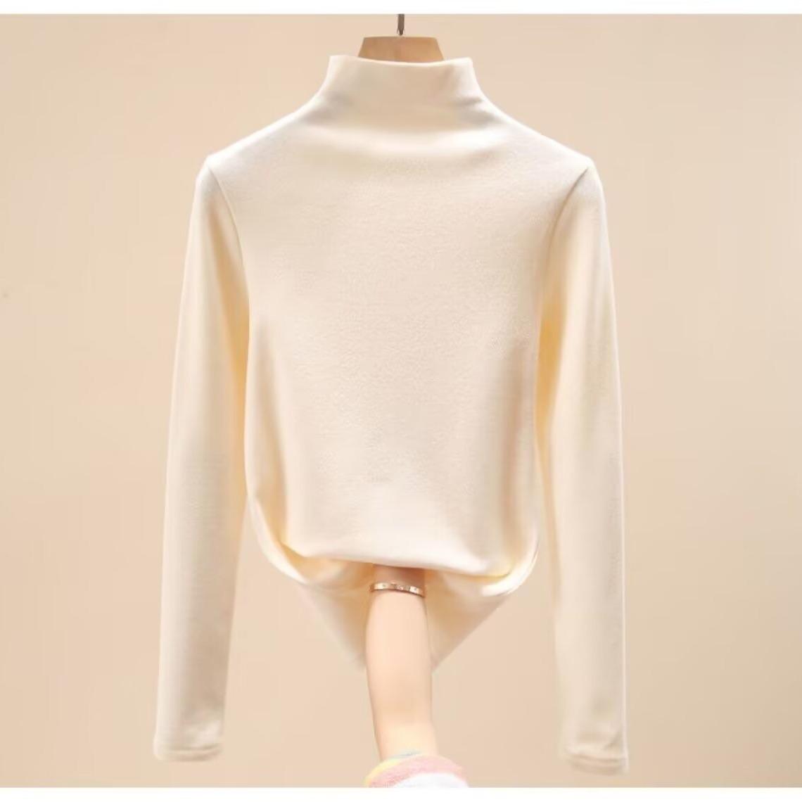 

Мужской облегающий бархатный базовый слой: Утепленный, Двусторонний, Полувысокий воротник для тепла осенью и зимой M