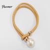 Faux Pearl Curtain Tieback 1Pc Tieback, Woven Rope Adjustable Holder, Stylish No Drill Tiebacks Bead End Draperies Holder for Living Room Bedroom