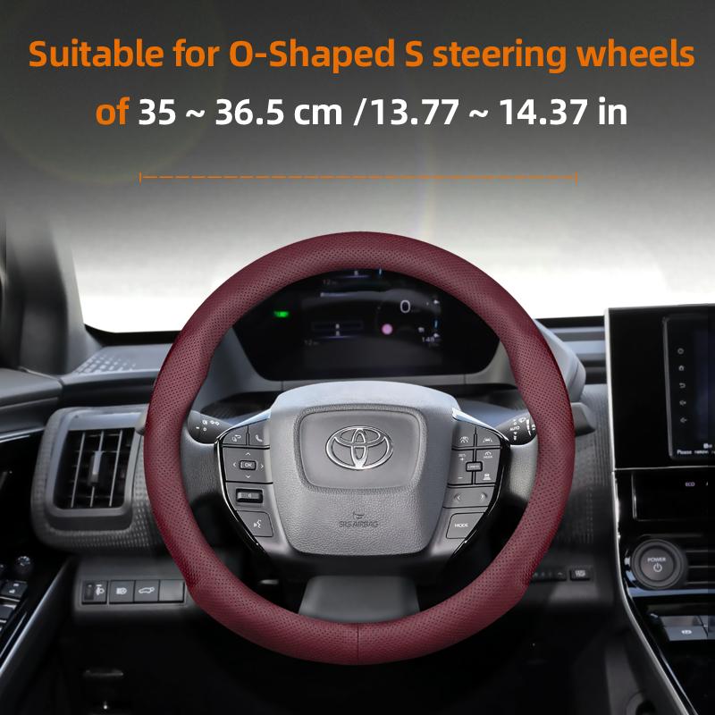 

Suitable for Toyota Ultra-Thin Breathable Leather Steering Wheel Cover Suitable for Chr Yaris Auris Rav4 Corolla Hilux Wish Roomy Aqua Prius 30 r 80
