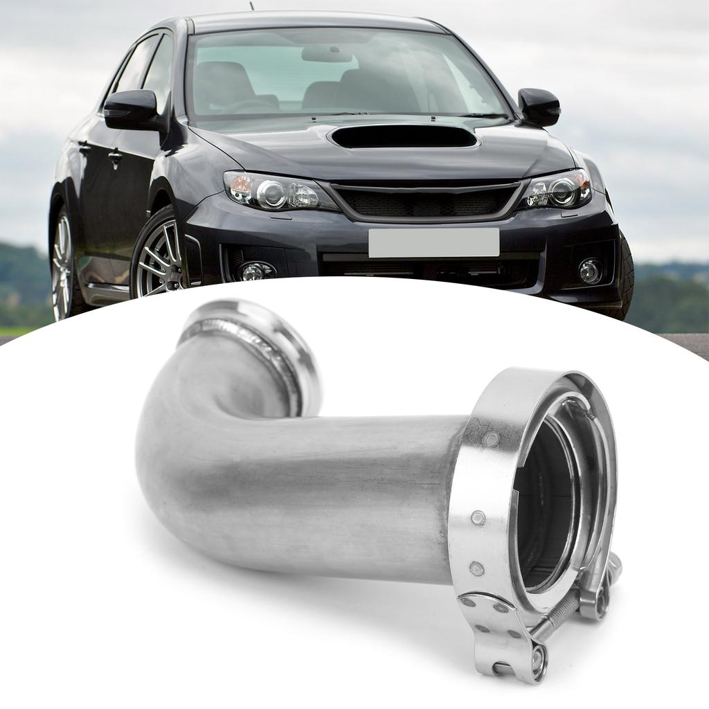 90° Flange Elbow Adapter Downpipe VBand Clamp Stainless Steel 2.5in ID To 3.2in OD