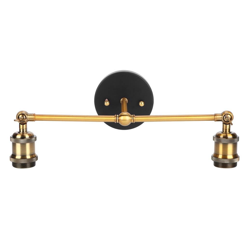 E27 Double Heads Wall Light Retro Style Wrought Iron Decorative Wall Lamp Fixture AC85‑265V