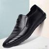 Frühling und Sommer neue Lederschuhe Herren Casual Atmungsaktive Slipper Trend Rutschfeste Arbeitsschuhe