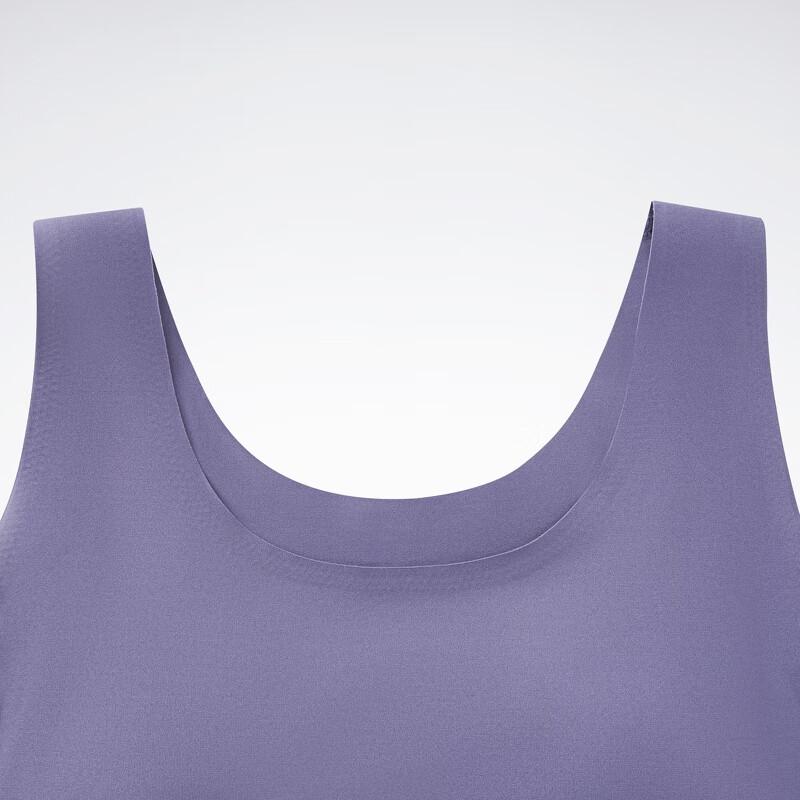 Reebok Bra Tank Series Solid Color U-Neck Seamless Tight Sports Vest Women Tops Purple 23RMS408WGP0