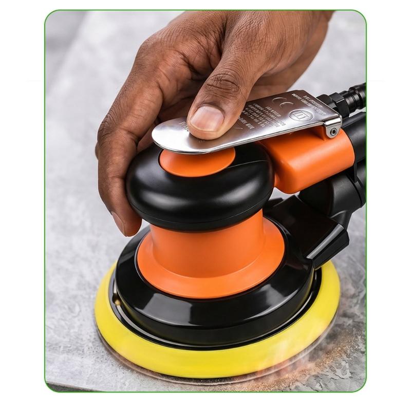 10Pcs 5Inch Hook Loop Sandpaper Sanding Discs For Angle Grinder 6 Holes for Dust Extraction Dry Wet Sanding