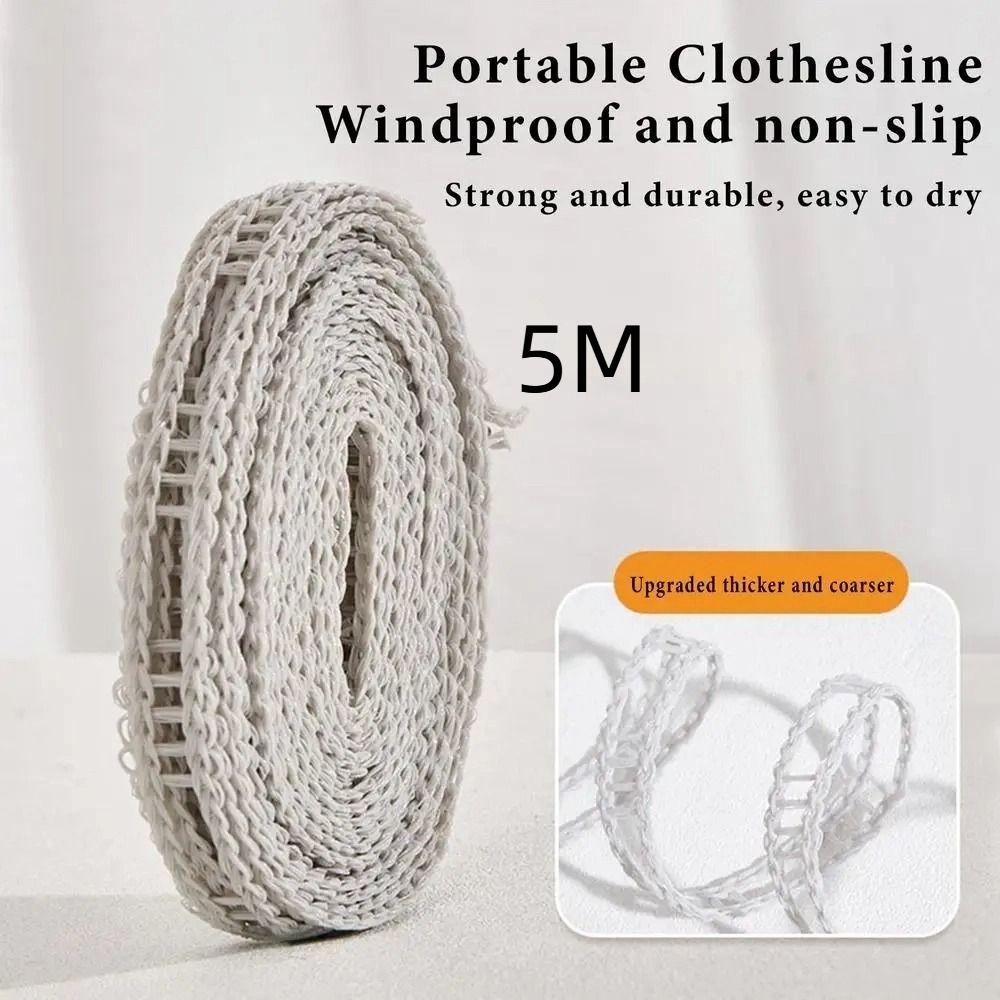2PCS Space-Saving Outdoor Clothesline Portable Camping Hanger Rope Windproof Clothesline  Travel