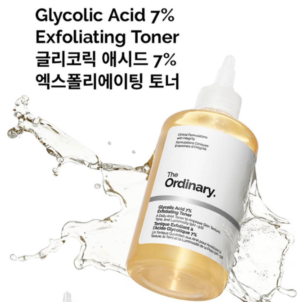 THE ORDINARY Glycolic Acid 7% Exfoliating Toner 100ml ,240ml – Smooth Skin & Radiant Glow