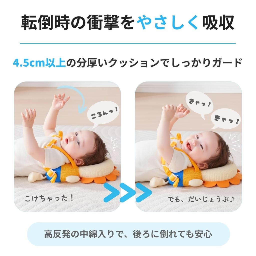 Mochila Portabebés tipo Caravana con Amortiguación Ajustable Cabeza de Bebé Linda Adecuada para Edades de 6 Meses a 2 Años Protección Anticaída, Absorción, Amortiguación de Percy,