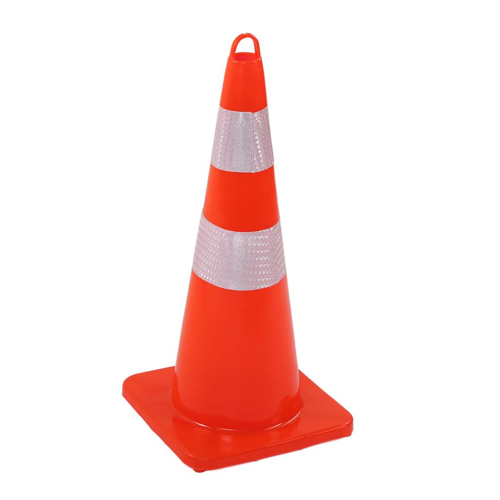Traffic Safety Cones PVC Reflective Collar Square Base Multi-Purpose for Parking Lot Camping Kids Play Zone Car Protection
