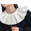 Detachable Ruffle Shawl Wrap Fake collar Sweater Lapel Blouse Top Pleated Decorative Collar Capelet Clothes Accessories