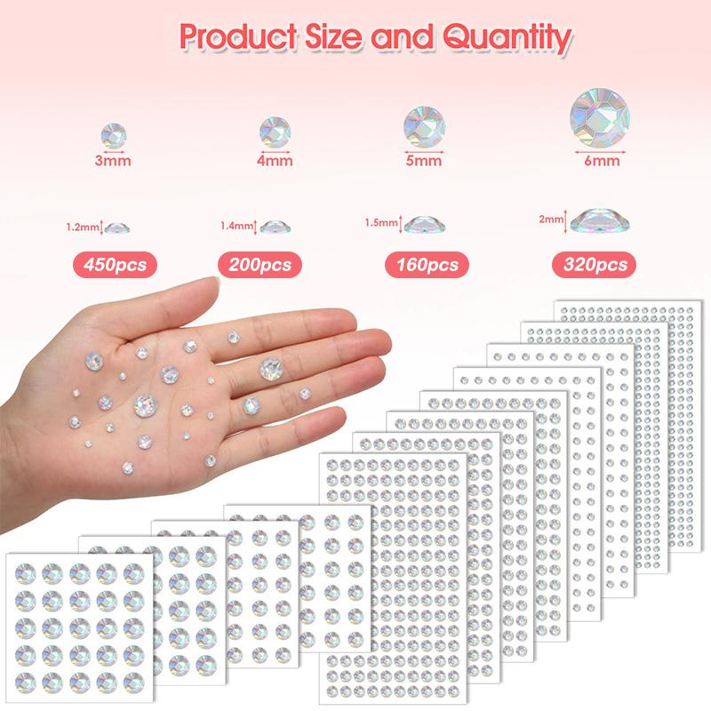 1Sheet  Ab Hair  Stickers Self Adhesive Face  Stick