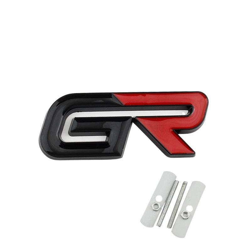 1Pc Car GR Logo Emblem Badge Stickers Decals Labeling For GR Sport Gazoo Racing Yaris Corolla Hilux Supra C-HR 86 Accessories