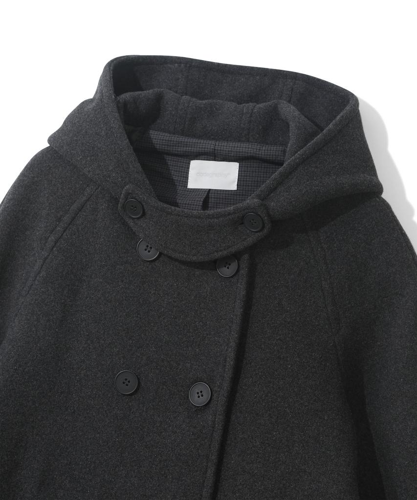 CGP (Women) Double-Button Half Coat - Dark Grey