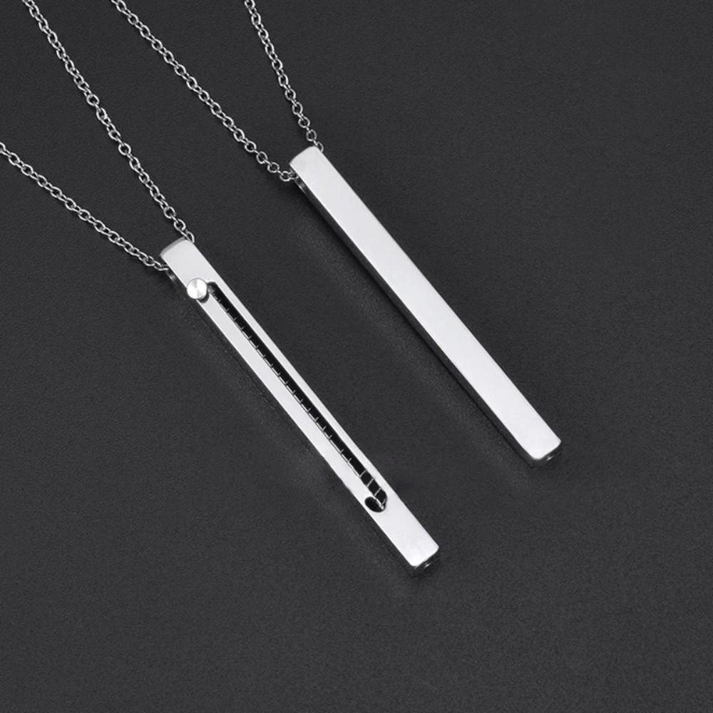 Adjustable Length Square Toothpick Necklace Retractable Push-pull Fruit Pick  Outdoor Picnic