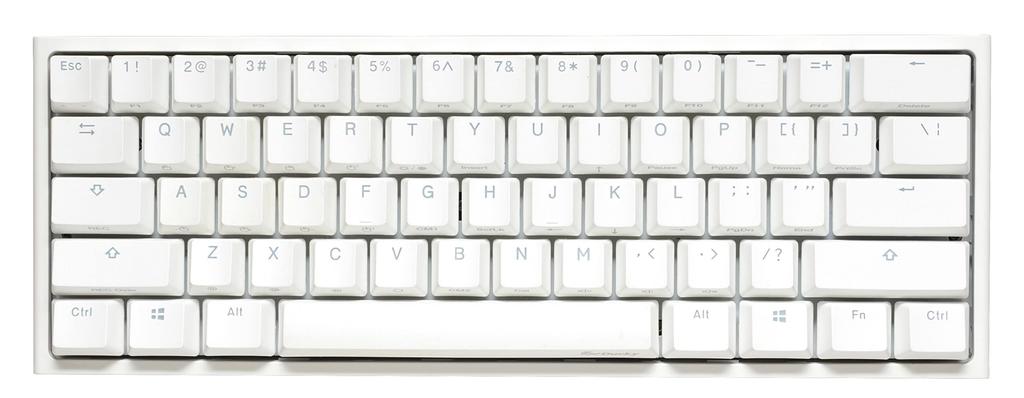Ducky One 2 Mini Pro Pure White RGB LED PBT Mechanical Keyboard MX Gaming Official Japanese Distributor Warranty 60% Double-Shot (Cherry Brown)