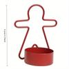 1 Stück Lebkuchenmann Kerzenständer Ornament Weihnachtsthema Feiertagsatmosphäre Mini Kerzenhalter, Geeignet für Heim-Feiertags-Partydekoration