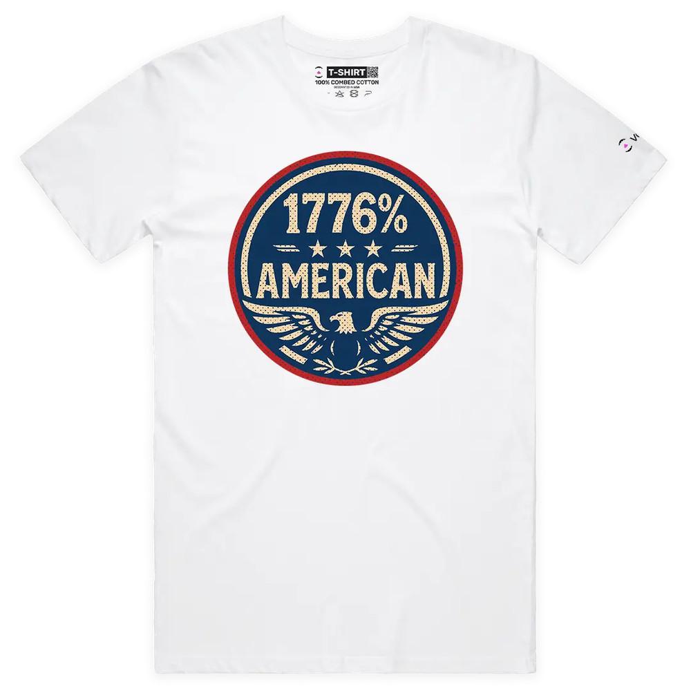 VOICEART 1776 Процентов День Независимости Америки Премиум Графическая Футболка L