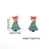1 Pair Festive Acrylic Christmas Earrings - Colorful Butterfly Fringe Tree Dangle Earrings with Glitter for Women