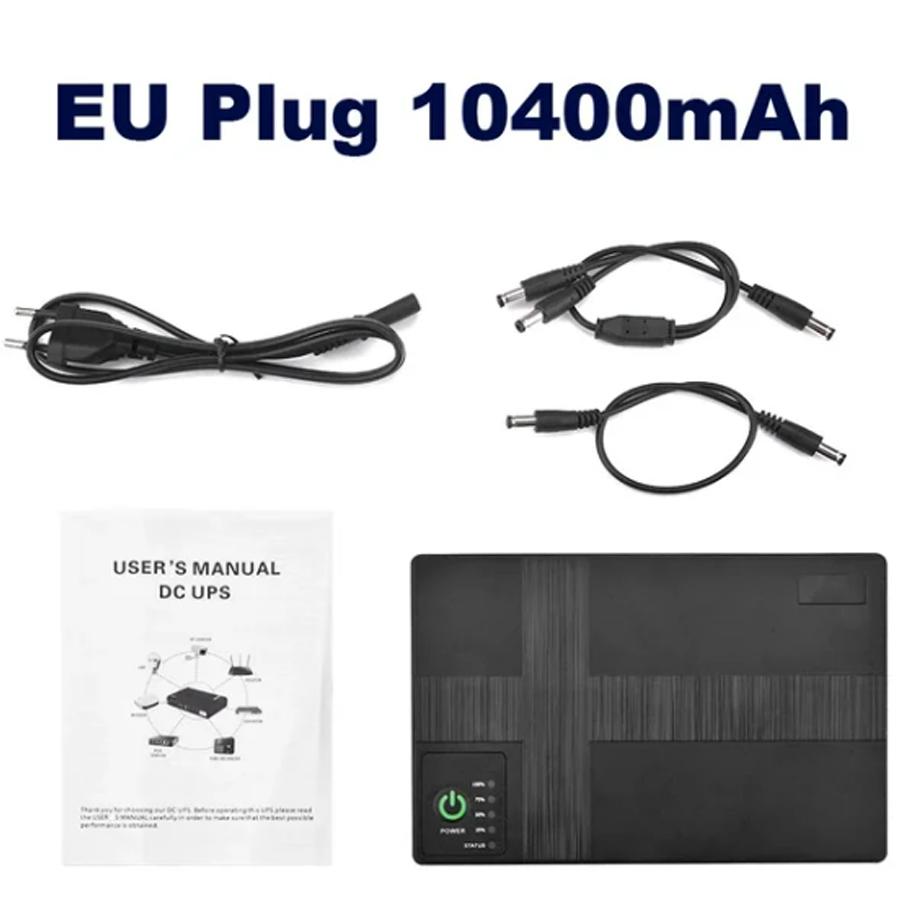 DC UPS Battery Backup 8800/10400mAh 5V 9V 12V 2A 15V 24V 1A Output Uninterruptible Power Supply 85‑265V UPS Battery Backup