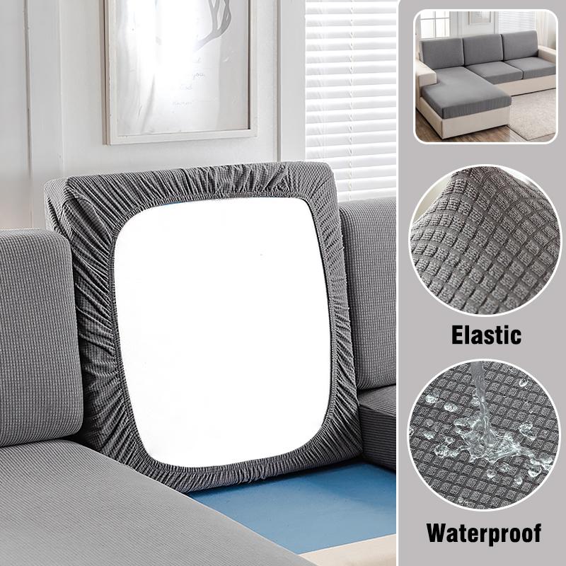 Water-Resistant Sofa Seat Cushion Slipcovers Sectional Couch Cushion Cover Stretch Non-Slip Furniture Protector For Kids, Pets