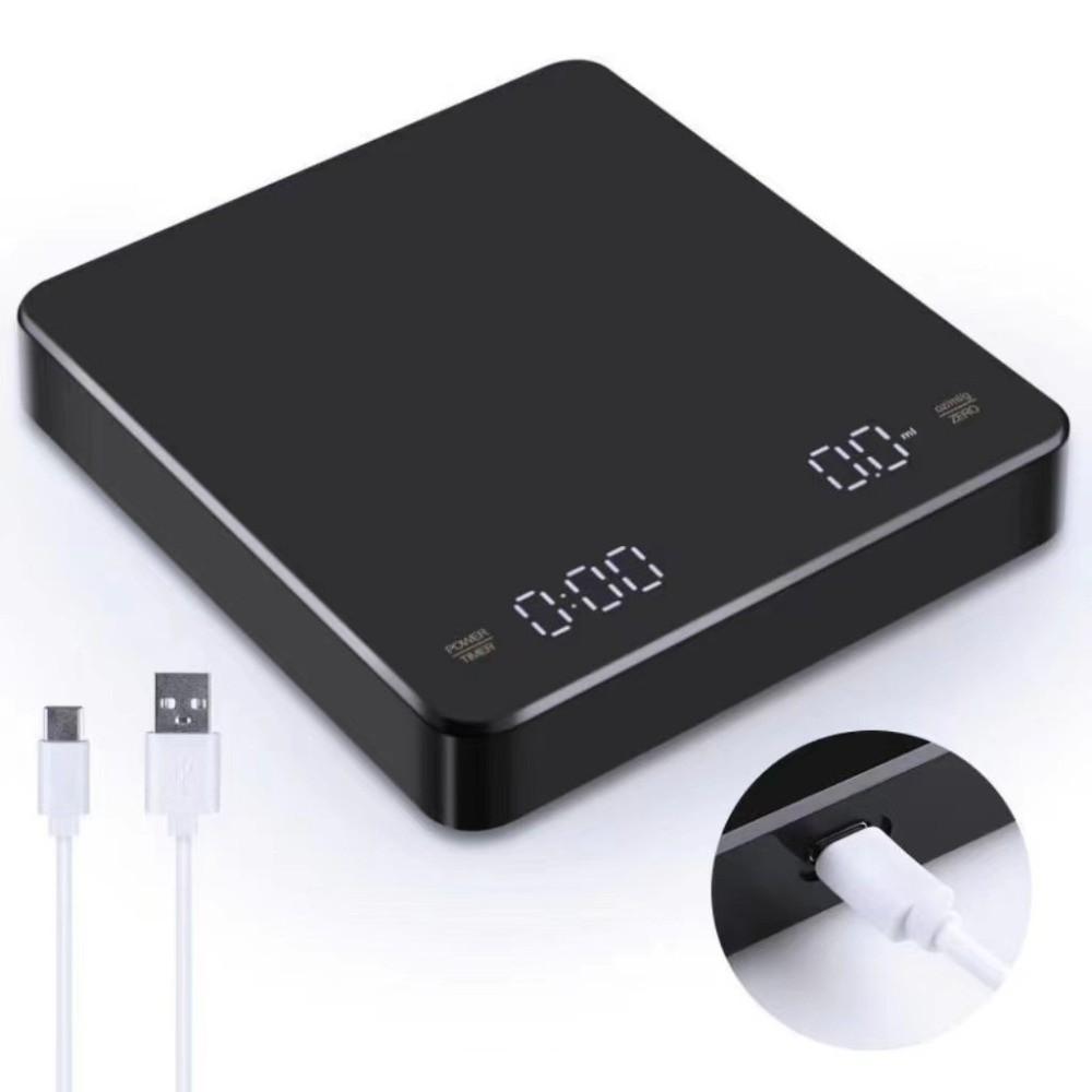 LED Screen Pour Over Drip Scale 3kg/0.1g Kitchen Scale Smart Coffee Scale Pour Over Brewing