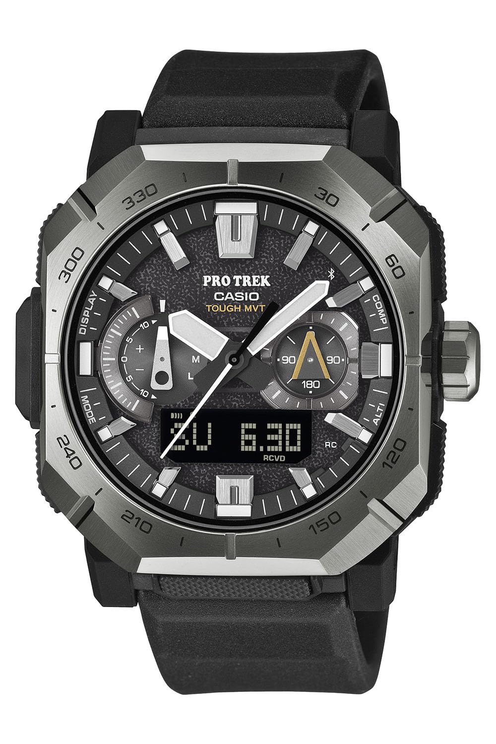 

Casio Pro Trek Climber Line Сонячний Сапфір З Екологічно Чистим Чорним Годинником, Bluetooth, Радіокерований Живленням, Кристал, Матеріали, чорний