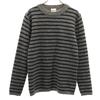 S.N.S. HERNING Border Pattern Long Sleeve Sweater S Gray Men's Used