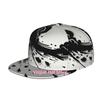 Casquette de baseball pour hommes et femmes avec design dynamique de vague noire, visière snapback réglable et dessus plat - Légère, adaptée pour un usage décontracté