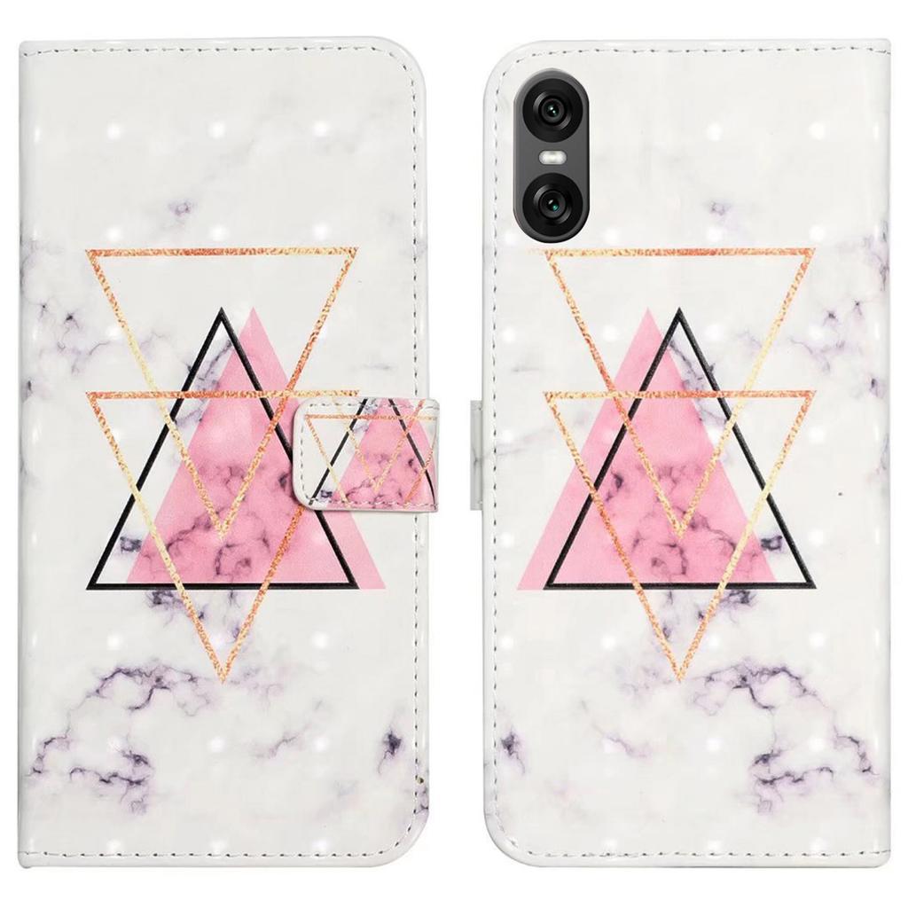 For Sony Xperia 10 VI Case 3D Creative Pattern PU Leather Stand Phone Cover