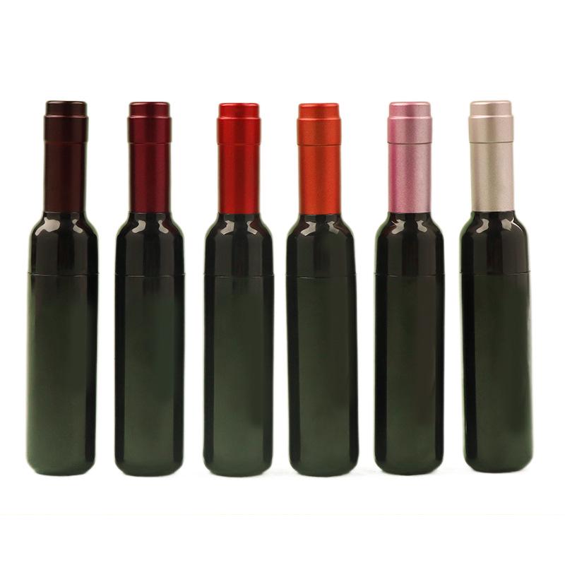 5ml Korean-Style Red Wine-Inspired Lip Gloss Tube, Plastic, Round, In Stock