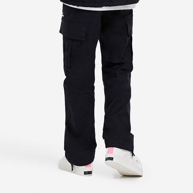 Li-Ning Skateboarding Graphic Straight Cargo Pants 'Black' Men's AKXS801-3