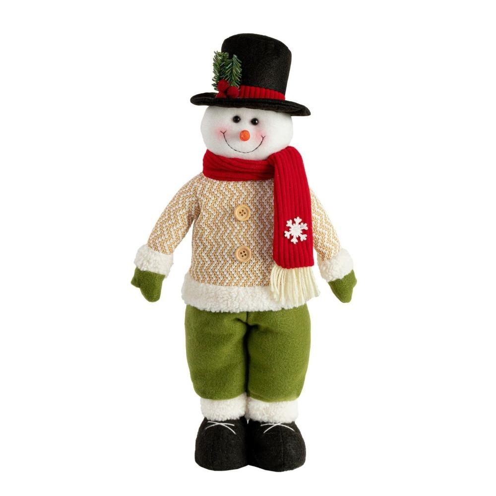Extendable Legs Christmas Snowman Ornament Space-Saving Retractable Standing Doll Home Decor