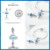 FitNew Original Bracelets 100% 925 Sterling Silver Oecan Blue Sea Turtle Starfish Mermaid Charms Beads DIY Jewelry Making