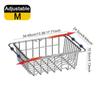 Adjustable Drain Baskte Stainless Steel Sink Tableware Rack Kitchen Fruit Drainer Expandable Vegetable Washing Basin Dish Rack