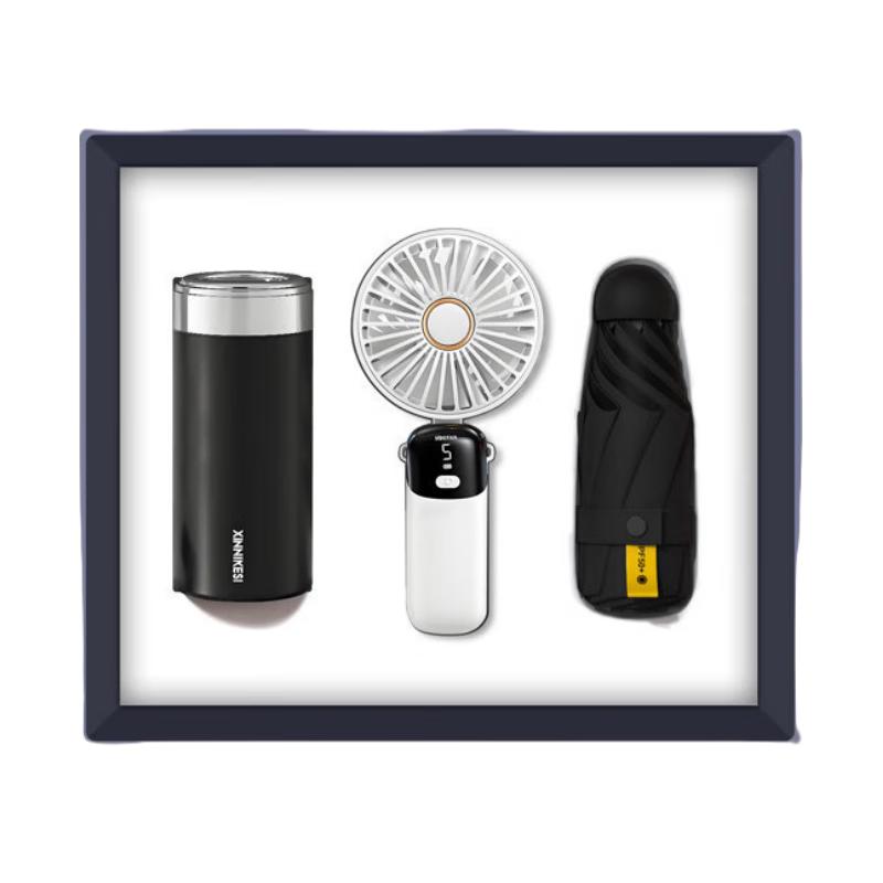 Thermos Cup Gift Set with Fan & Umbrella