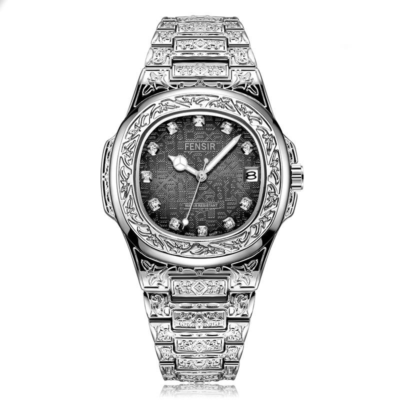 Men's Unique Luxury Retro Steel Strap Design Watches 2025 Unusual Sport Waterproof Watch For Man WristWatch Clock Reloj Hombre