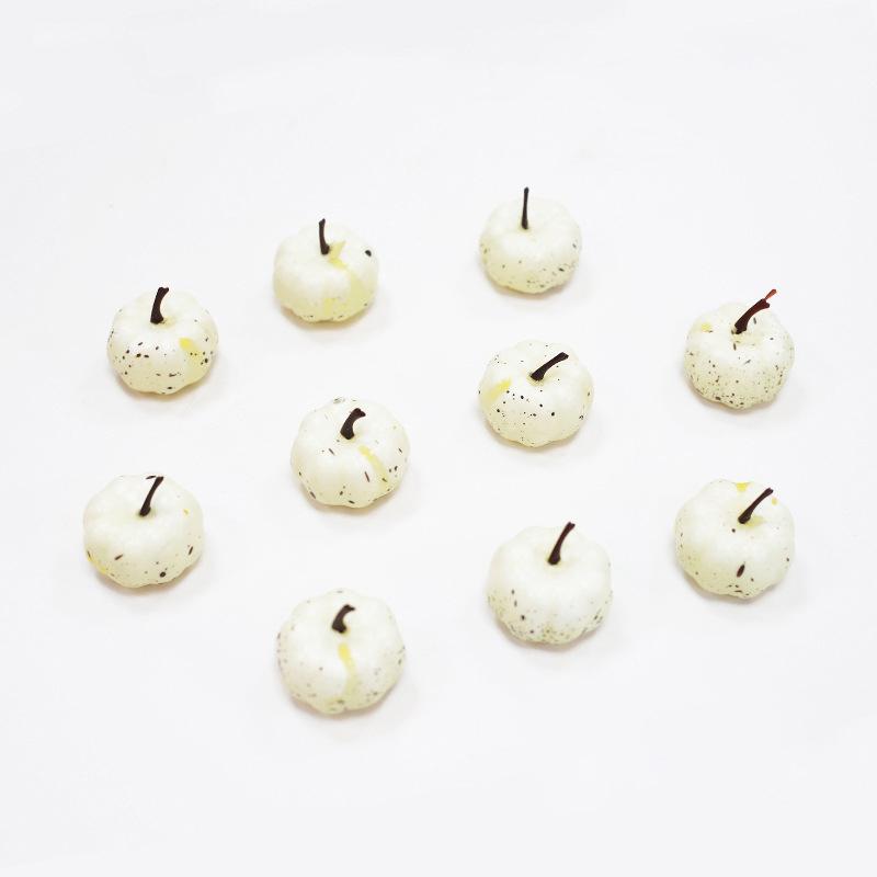 10Pcs Artificial White Orange Pumpkins Decorative Harvest Pumpkins For Fall Wedding Thanksgiving Halloween Table Centerpieces