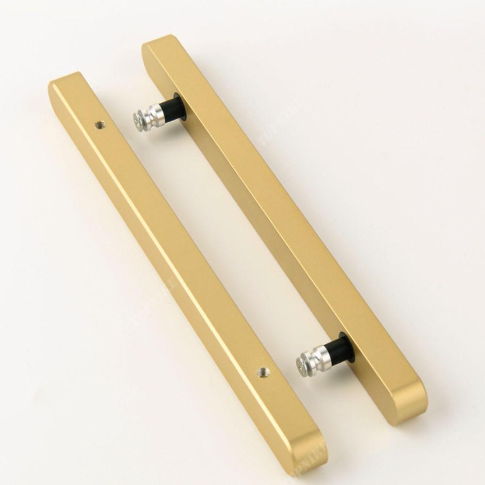 Matte Black Aluminum Alloy Strip Gold Strong Adhesive Sliding Door Handle Waterproof Moisture Proof Shower Room Handle