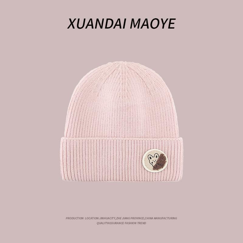

FallSeason and ColdSeason Hats for Women Plush BrandNew Korean Knitted Hats Versatile Warm Ear Protection Thickened Styleable Wool Hats One size