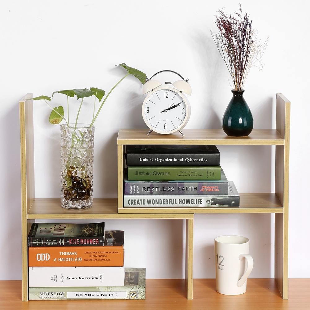 Table Desktop Storage Rack Display Shelf Counter Top Bookcase White