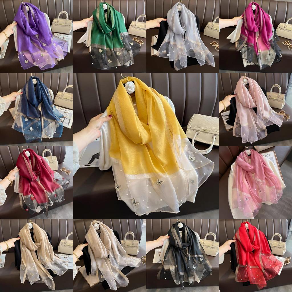Foulard in Seta Ispirato alle Farfalle con Stile Elegante per Accessori Moda Primavera Estate