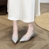 Fairy Style Pointed Toe Flat Shoes - Champagne Gold & Silver, Perfect for Weddings, Plus Size, Bridesmaids, and Pregnant Women. Hidden Heel.