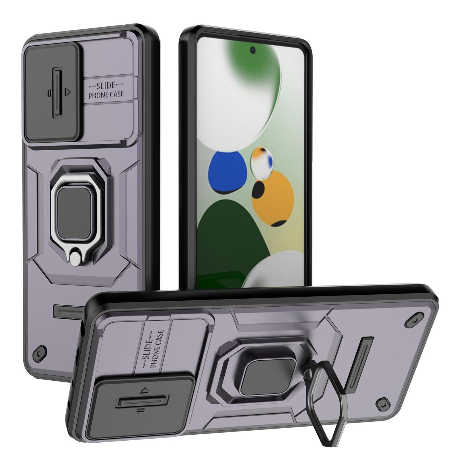 

Kickstand Phone Case for Xiaomi Redmi Note 12 Pro 5G/Note 12 Pro Speed 5G,PC+TPU Slide Camera Protection Cover Purple