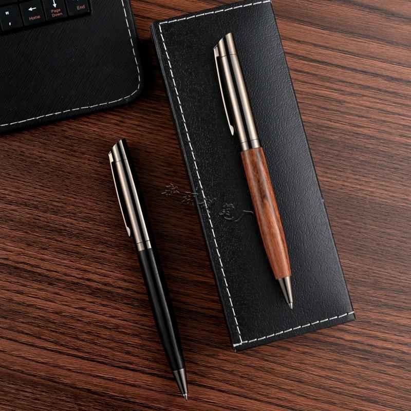 Wood Grain Metal Signature Pen Rosewood Orb Pen Ebony Neutral Pen Gift Advertising Pen Print
