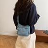 Women's Bag Vintage Denim Bag Travel Crossbody Bag Multi-Layer Shoulder Bag Underarm Bag