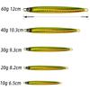 10G 20G 30G 40G 60G  Long Metal Jig Fishing Lure Slow Cast Jigging Spoon Sea Bass Lure Artificial Bait Tackle Random 3/5 Pieces