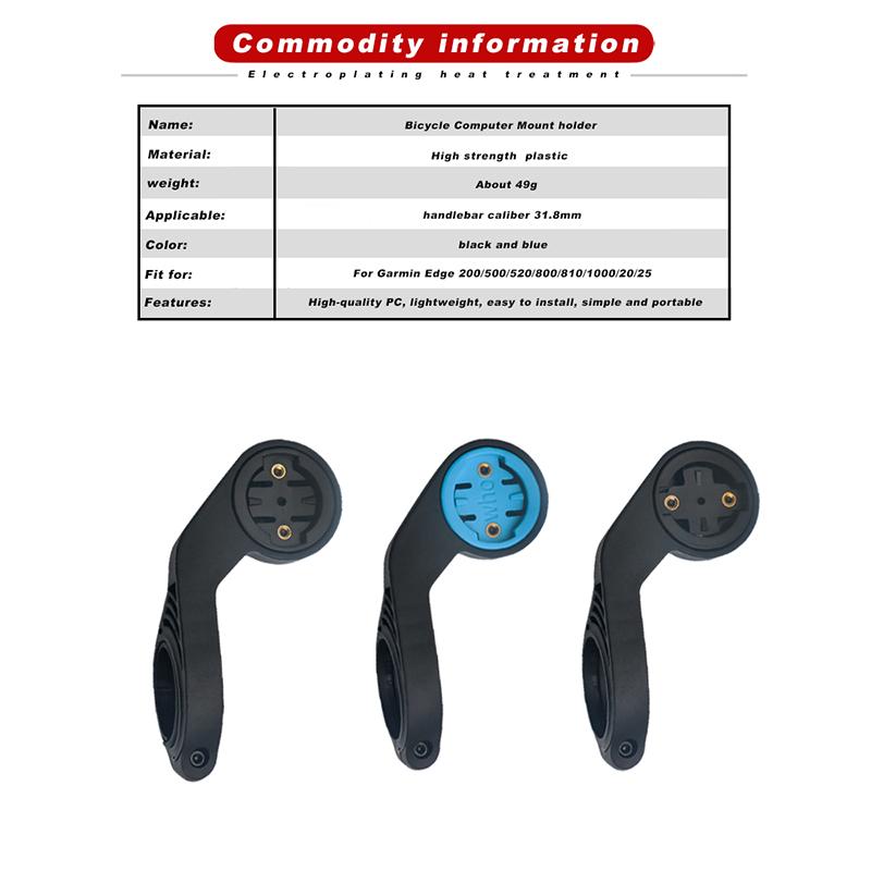 Sykkelcomputermontering Holder Plast MTB Terrengsykkel Styrefeste Odometer Stoppeklokke Stativ Garmin bryton wahoo Landeveissykling Deler