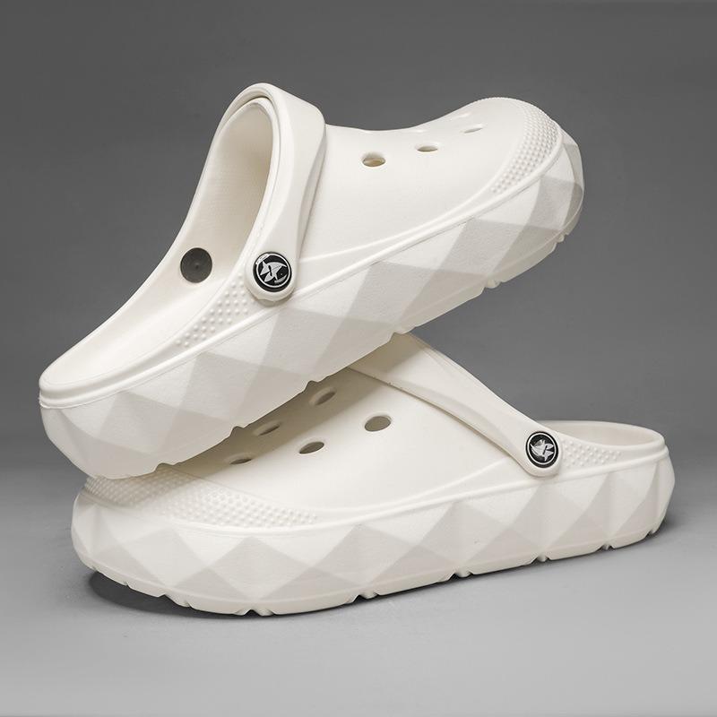 Summer hole shoes men's trend non-slip soft sole hollow bag head sandals wear thick-soled beach men's slippers