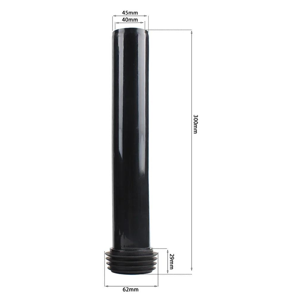 Manual Operation 30cm Black PP Flushing Tube for Toilet Bidet For Concealed Water Tank with Polypropylene Material